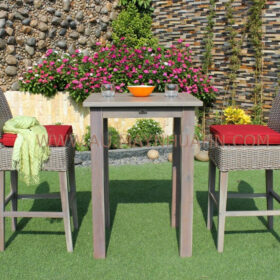 H&N 3 Piece Bar Height Dining Set with Cushions BAR02